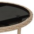 Set comedor jardín 5 pzas cojines ratán sintético vidrio
