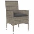 Set de comedor jardín 5 pzas con cojines ratán PE acacia