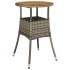 Set de comedor jardín 5 pzas con cojines ratán PE acacia