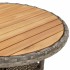 Set de comedor jardín 5 pzas con cojines ratán PE acacia