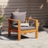 Sillón de jardín con cojines madera maciza de