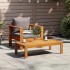 Sillón de jardín con cojines madera maciza de