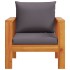 Sillón de jardín con cojines madera maciza de