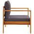 Sillón de jardín con cojines madera maciza de