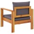 Sillón de jardín con cojines madera maciza de