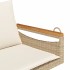 Banco columpio con cojines ratán sintético beige 109x62x40