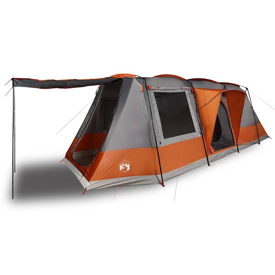 Tienda de camping con túnel 4 personas impermeable gris