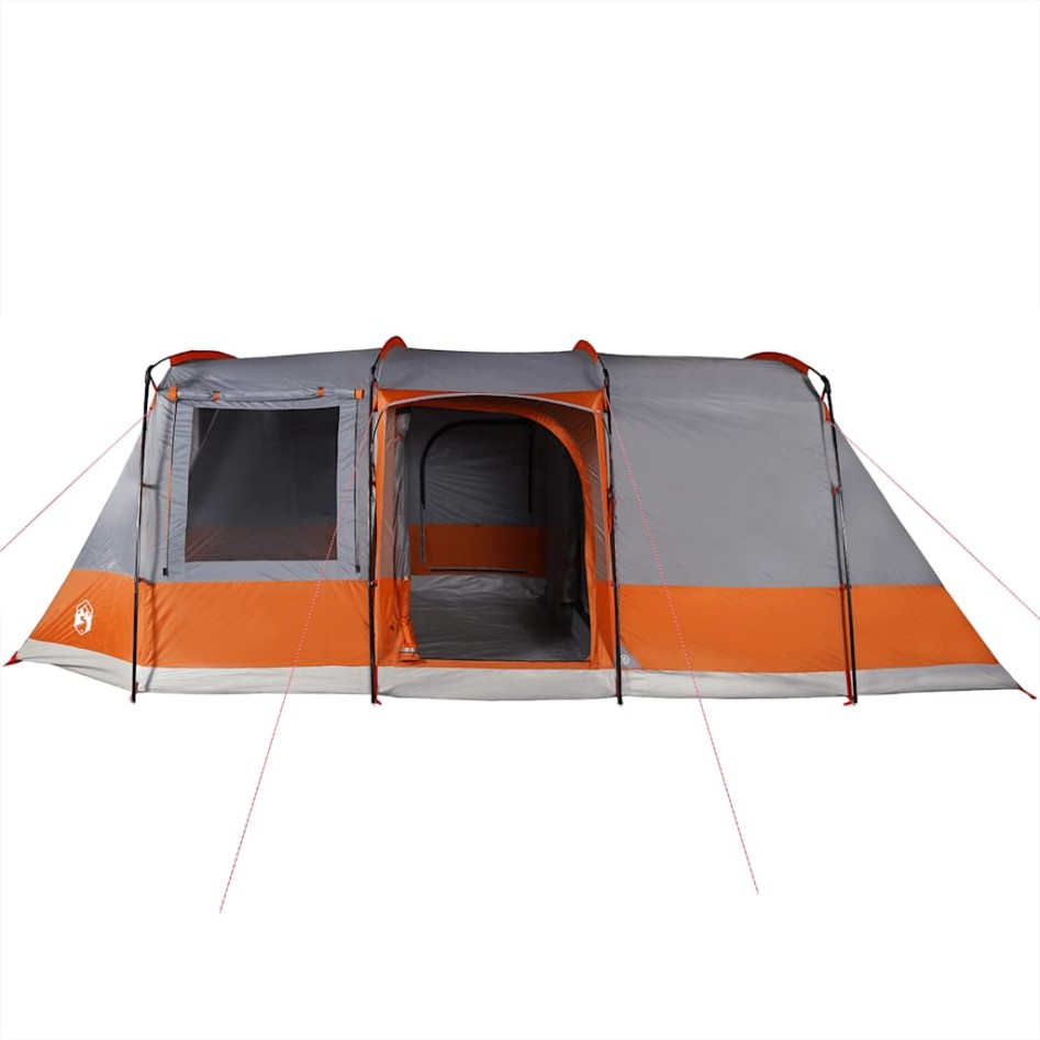 Tienda de camping con túnel 4 personas impermeable gris