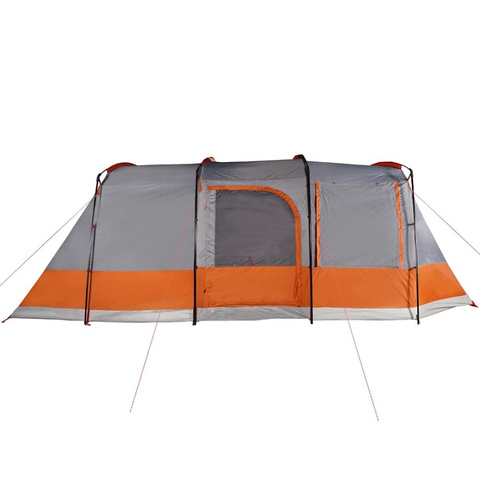 Tienda de camping con túnel 4 personas impermeable gris