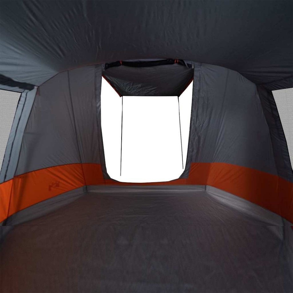 Tienda de camping con túnel 4 personas impermeable gris