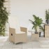 Silla de jardín reclinable con cojines ratán sintético