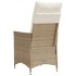 Silla de jardín reclinable con cojines ratán sintético
