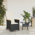 Sillón reclinable de jardín con cojines ratán sintético