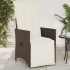 Sillón reclinable de jardín con cojines ratán sintético