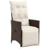 Sillón reclinable de jardín con cojines ratán sintético
