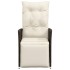 Sillón reclinable de jardín con cojines ratán sintético