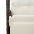 Sillón reclinable de jardín con cojines ratán sintético