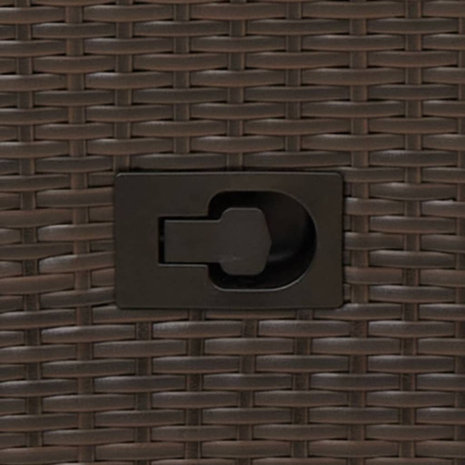 Sillón reclinable de jardín con cojines ratán sintético