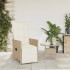 Silla de jardín reclinable con cojines ratán sintético