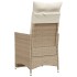 Silla de jardín reclinable con cojines ratán sintético