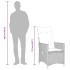 Sillones reclinables de jardín con cojines beige 2 uds ratán