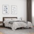 Estructura cama madera ingeniería metal marrón roble 120x200