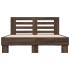 Estructura cama madera ingeniería metal marrón roble 120x200