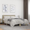 Estructura cama madera ingeniería metal roble Sonoma 140x190 cm