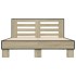 Estructura cama madera ingeniería metal roble Sonoma 140x190