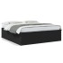 Estructura de cama madera de ingeniería negra 200x200