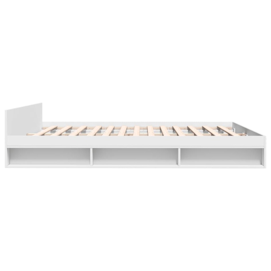 Estructura cama con cajones madera ingeniería blanca 180x200