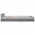 Cama con cajones madera ingeniería gris Sonoma 150x200