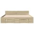 Cama con cajones madera ingeniería roble Sonoma 140x200