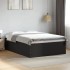 Estructura de cama madera de ingeniería negra 135x190