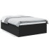 Estructura de cama madera de ingeniería negra 135x190