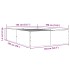 Estructura de cama madera de ingeniería negra 135x190