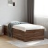 Estructura de cama madera de ingeniería marrón roble 100x200