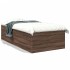 Estructura de cama madera de ingeniería marrón roble 100x200