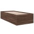 Estructura de cama madera de ingeniería marrón roble 100x200