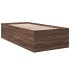 Estructura de cama madera de ingeniería marrón roble 100x200