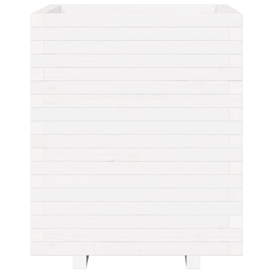 Jardinera madera maciza de pino blanco 60x60x72,5