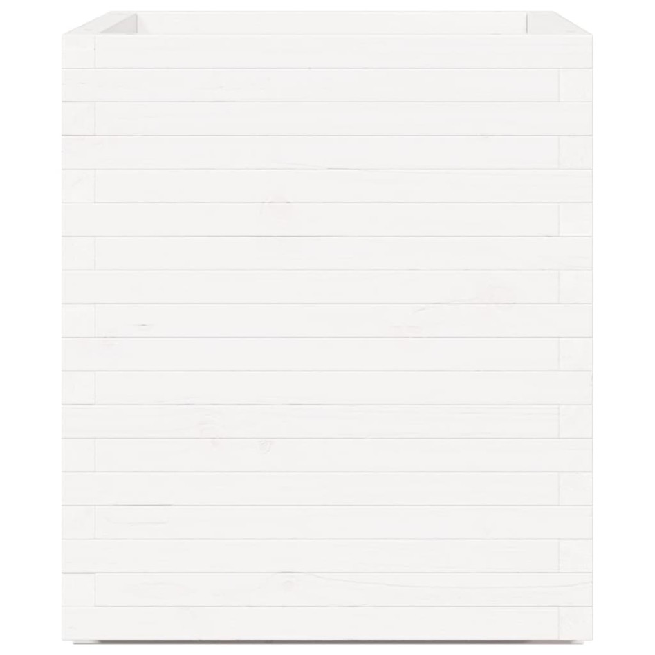 Jardinera madera maciza de pino blanco 60x60x72,5