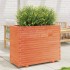 Jardinera madera maciza de pino marrón cera 90x40x72,5