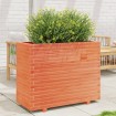 Jardinera madera maciza de pino marrón cera 90x40x72,5 cm