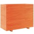 Jardinera madera maciza de pino marrón cera 90x40x72,5