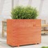 Jardinera madera maciza de pino marrón cera 90x40x72,5