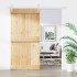 Puerta corredera con herrajes madera maciza de pino 100x210