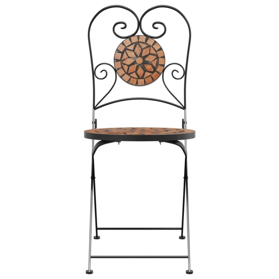 Sillas de bistró plegables 2 unidades cerámica