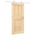 Puerta corredera con herrajes madera maciza de pino 90x210