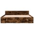 Cama con cajones madera de ingeniería roble ahumado 120x200